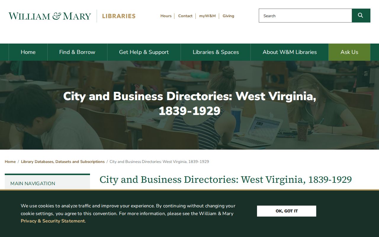 Hurricane city directory digital collection at William and Mary